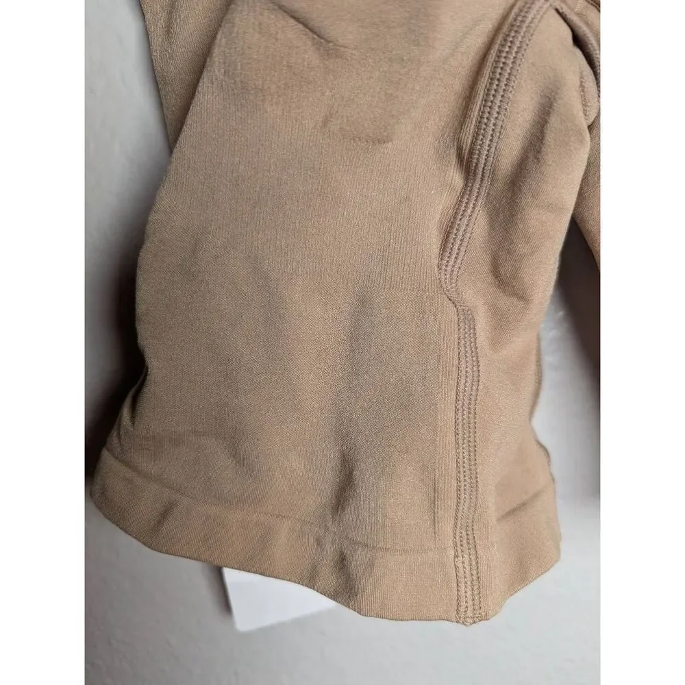 Yitty nude taupe nearly naked mid thigh booty lift short shaper M/L 8/10